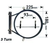 Cooker Fan Oven Element AEG /Tricity Bendix / Zanussi 3 Turn ELE4079