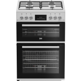 Beko Edg6231w 60Cm Double Cooker With Enamel Hob - White