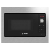 Bosch BFL523MS3B Series 2, Built-in microwave oven, Stainless steel - Red display, up to 800W, 20L