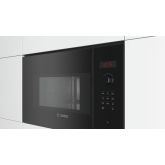 Bosch BFL553MB0B Series 4, Built-in microwave oven, 59 x 38 cm, Black Red display, upto 900W, 25L