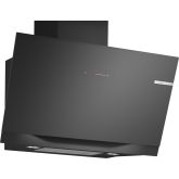 Bosch DWK91LT60B Series 8, Wall-mounted cooker hood, 90 cm, clear glass black printed
