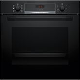 Bosch HQA534BB3B Series 4, Built-in oven with added steam function, 60 x 60 cm, Black