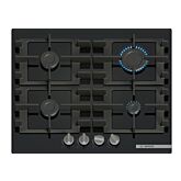 Bosch PNP6B6K40 Series 4, Gas hob, 60 cm, Tempered glass, Black