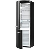 Gorenje ORK193BK-L Retro Fridge freezer with fan assisted cooling in the fridge Left Hand Hinge Black
