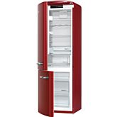 Gorenje ORK193R-L Retro Fridge freezer with fan assisted cooling in the fridge Left Hand Hinge Burgundy