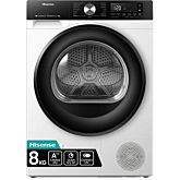 Hisense DH3S802BW3 3S Series Dh3s802bw3 Wifi-Enabled 8Kg Heat Pump Tumble Dryer - White