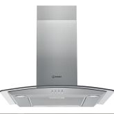 Indesit IHGC65LMX 60Cm Curved Glass Cooker Hood