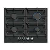Neff T26CIP8S0 60cm, 4 burner, Optimised FlameSelect, 2 Dishwasher suitable cast iron pan supports, 