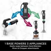Ninja CI100UK Foodi 3-In-1 Hand Blender, Mixer & Chopper - Black