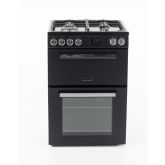 Tesla TMRDF60B 60cm Mini Dual Fuel Range Cooker Black