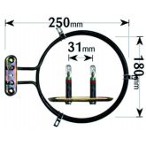 Zanussi Cooker Fan Oven Element 2 Turn 2500W ELE6240