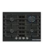Bosch PNP6B6K40 Series 4, Gas hob, 60 cm, Tempered glass, Black