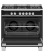 Fisher + Paykel OR90SCG4B1 90cm Dual Fuel 5 Burner Range Cooker - Black