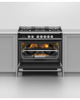 Fisher + Paykel OR90SCG4B1 90cm Dual Fuel 5 Burner Range Cooker - Black