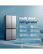 Fridgemaster MQ79395ES 79.4Cm 65/35 Total No Frost American Fridge Freezer - Silver