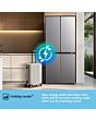 Fridgemaster MQ79395ES 79.4Cm 65/35 Total No Frost American Fridge Freezer - Silver