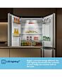 Fridgemaster MQ79395ES 79.4Cm 65/35 Total No Frost American Fridge Freezer - Silver