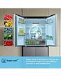 Fridgemaster MQ79395ES 79.4Cm 65/35 Total No Frost American Fridge Freezer - Silver