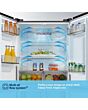Fridgemaster MQ79395ES 79.4Cm 65/35 Total No Frost American Fridge Freezer - Silver