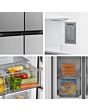 Fridgemaster MQ79395ES 79.4Cm 65/35 Total No Frost American Fridge Freezer - Silver