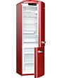 Gorenje ORK193R Retro Fridge freezer with fan assisted cooling in the fridge Right Hand Hinge Burgundy