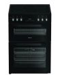 Hotpoint HDE6VDC2B1 60Cm Double Oven Electric Cooker With Ceramic Hob - Black