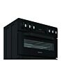 Hotpoint HDE6VDCASB1 50Cm Double Oven Electric Cooker With Ceramic Hob - Black