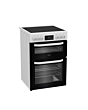 Hotpoint HDE6VDW 60Cm Double Electric Ceramic Cooker - White