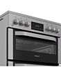 Hotpoint HDG6GDCWX 60Cm Gas Double Oven Cooker With Glass Lid - Stainless Steel Finish