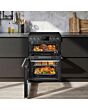 Midea MFO24EME4R118-B K 60Cm Double Oven Cooker With Ceramic Hob - Black