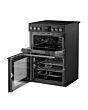 Midea MFO24EME4R118-B K 60Cm Double Oven Cooker With Ceramic Hob - Black