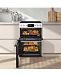 Midea MFO24EME4R118-W H 60Cm Double Oven Cooker With Ceramic Hob - White