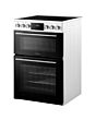 Midea MFO24EME4R118-W H 60Cm Double Oven Cooker With Ceramic Hob - White