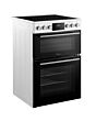 Midea MFO24EME4R118-W H 60Cm Double Oven Cooker With Ceramic Hob - White