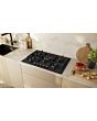 Neff T27PIQ4S0 75cm Black Tempered Glass, 5 burner, 4.0kW Wok burner, Optimised FlameSelect, 5 Dishw