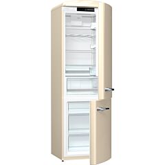 Gorenje ORK193C Retro Fridge freezer with fan assisted cooling in the fridge Right Hand Hinge Cream