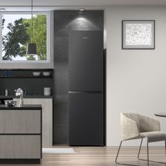 Hisense RB327N4BBE 55Cm 50/50 Total No Frost Fridge Freezer - Black Steel