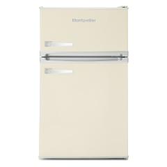 Montpellier MAB2035C Montpellier Cream Retro Style Under Counter Fridge Freezer