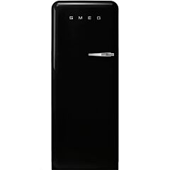 Smeg FAB28LBL3UK 60cm 50s Style Black Left Hand Hinged Fridge with Icebox