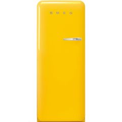 Smeg FAB28LYW3UK 60cm 50s Style Yellow Left Hand Hinged Fridge with Icebox