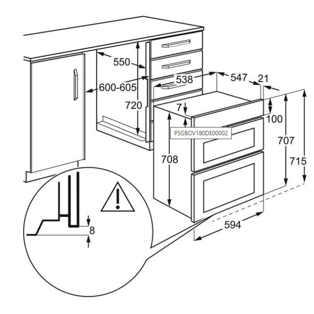 AEG DUB331110M Double Built Under Oven