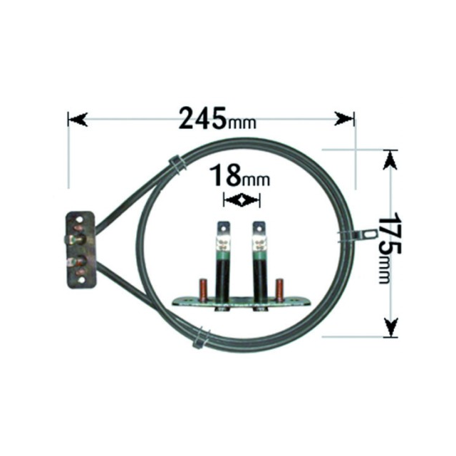 AEG Cooker Fan Oven Element 2 Turn 2500W ELE2016
