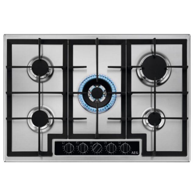 AEG HGB75420YM 75cm Gas Hob - Stainless Steel
