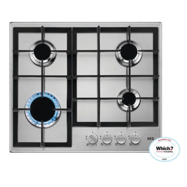 AEG HGE64200SM 3000 Slimline 60Cm Gas Hob - Stainless Steel