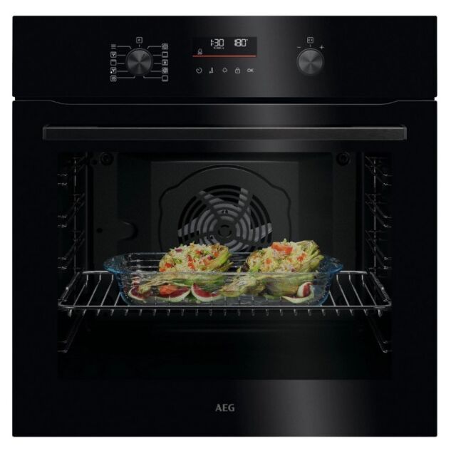 AEG OU5PB40XK 59.6Cm Built In Electric Single Oven - Black