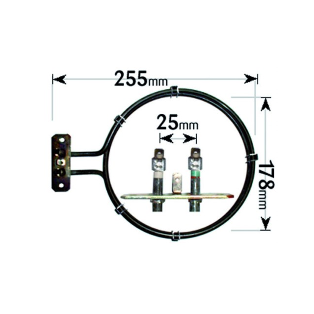Atag / Bauknecht Cooker Fan Oven Element 2 Turn 2500W ELE2038