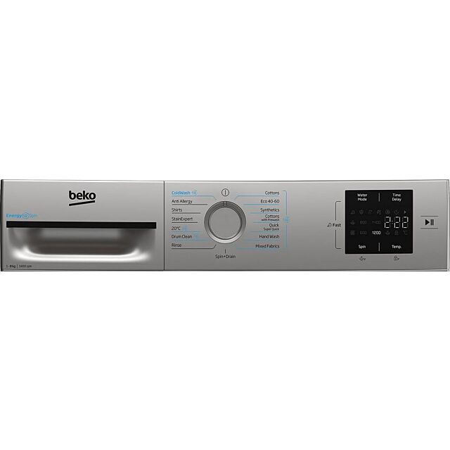 Beko BMN3WT3841S 8Kg 1400 Spin Washing Machine - Silver