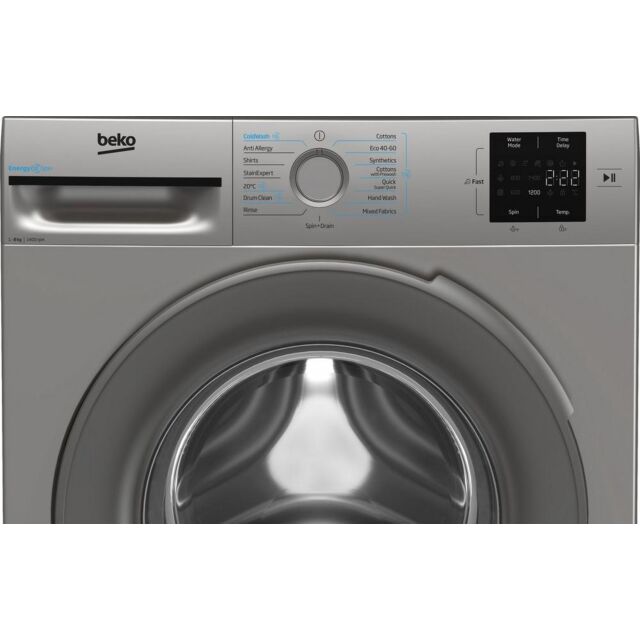 Beko BMN3WT3841S 8Kg 1400 Spin Washing Machine - Silver