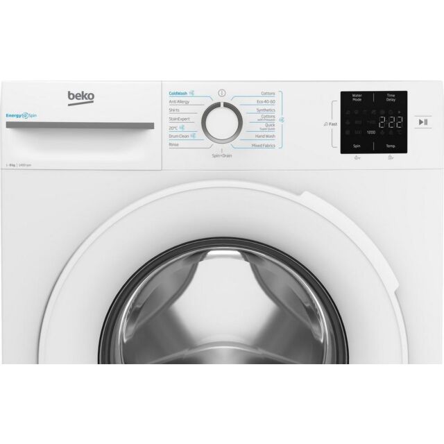 Beko BMN3WT3841W 8Kg 1400 Spin Washing Machine - White