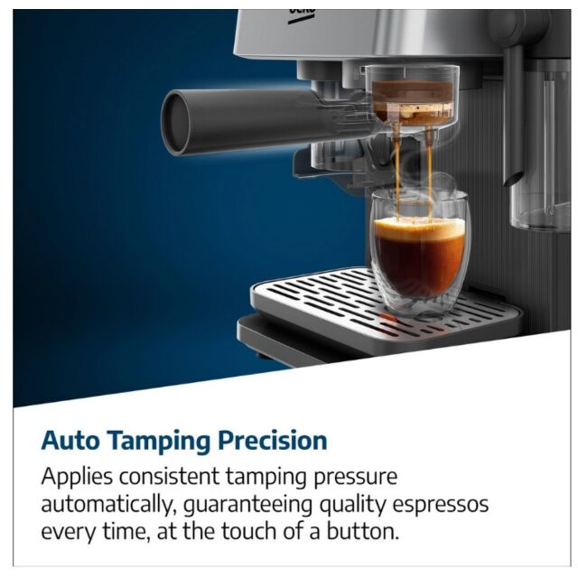 Beko CED7524X Espresso Machine With Integrated Grinder And Milk Cup - Silver